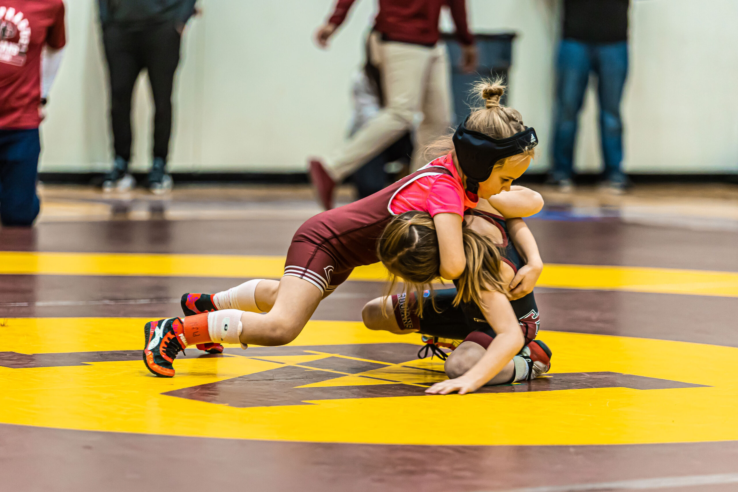Girls wrestling match